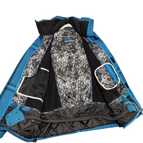Morrow Blue Waterproof Snowboard Ski Jacket Men's L Insulated, Vented, Hooded - Picture 6 of 13